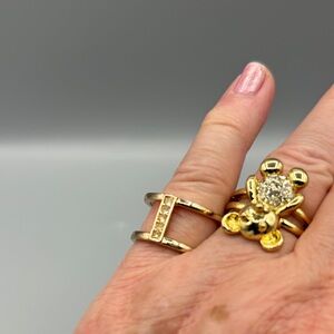 Gold Bear Design Ring Set JP326 2/$20